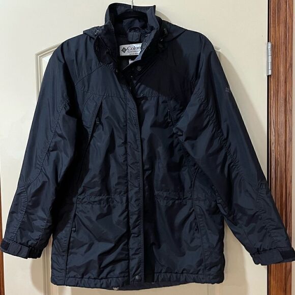 COLUMBIA Hooded Core Interchange Coat Black Women’s Size Medium - Picture 1 of 6